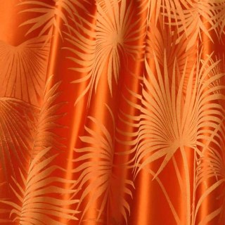 Fan Palm Silhouette Orange Feuilles tropicales Rideau 1