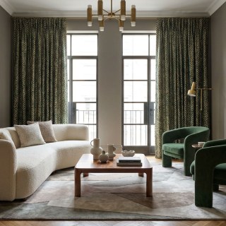 Domaine d'or luxe Jacquard Résumé grain motif vert foncé Rideau