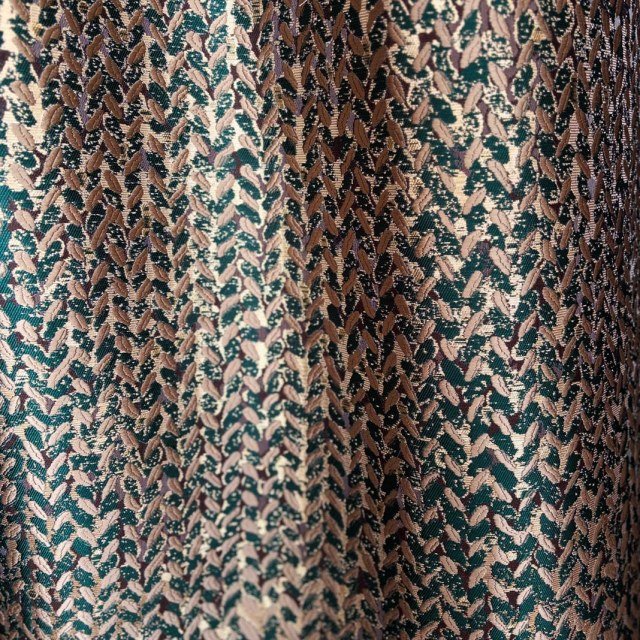 Domaine d'or luxe Jacquard Résumé grain motif vert foncé Rideau 1