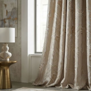 Marbre Doré Luxe 3D Jacquard Moka Crème Rideau Abstrait 4