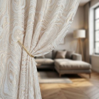 Crème Jacquard de luxe en marbre doré et rideau d'or 2