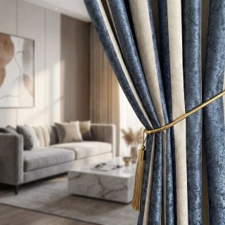 Chemin du Léopard Rideaux à Rayures Marines Imprimé Animal 2