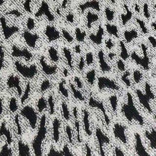 Rideaux jacquard à motifs léopard noir et blanc