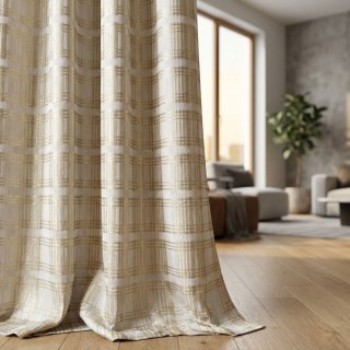 Palais Aurum Crème Or Vérifié Plaid Rideaux