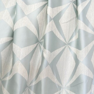 Pinwheel Prism Rideaux géométriques bleu œuf de canard style Mid Century Modern 6