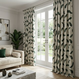 Plume & Pattern Abstrait Vert Rideau à Plumes 3