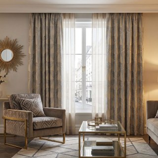 Prism Axis Art Déco Gris et Rideaux Géométriques Argent 2