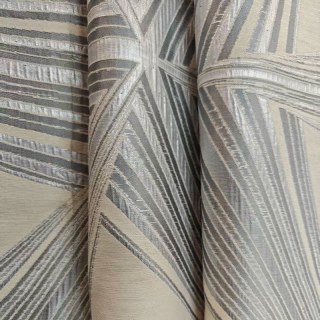 Prism Axis Art Déco Gris et Rideaux Géométriques Argent 4