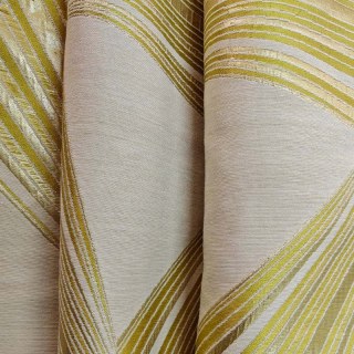 Prisme Axis Art Déco Rideaux géométriques jaune et or 5