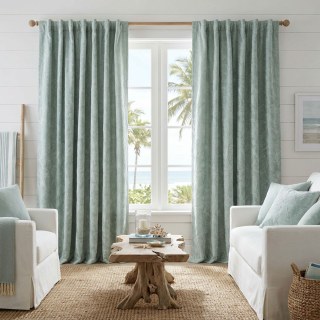 Feuilles tropicales Lushness Vert menthe Rideaux de Chenille 3