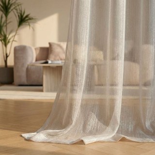 Paris Cascade Shimmering Striped Silver Grey Sheer Voile Curtain
Paris Cascade Rayé Argent Gris Voile Transparent Rideau