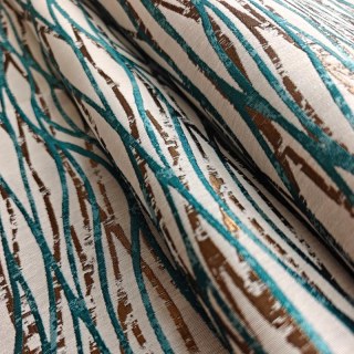 Tissu Drift Abstract Rideaux géométriques de tés avec Accents d'or métallisé