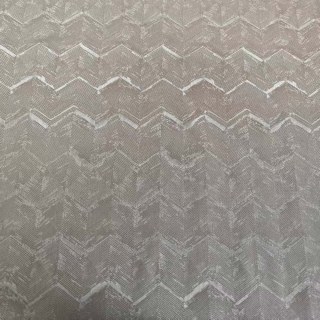 Zigzag Symphony Chevron Taupe Brown Faux Silk Rideaux géométriques modernes 2