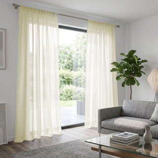 Soie Cascade Crème Chiffon Rideau Voile 2