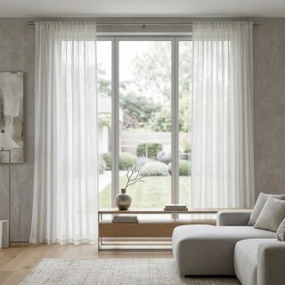 Soie Cascade Blanc Chiffon Rideau Voile 3