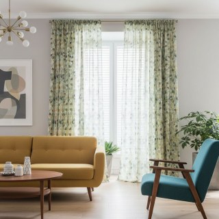 Vigour Multi Couleurs Voilages Géométriques Verts Style Milieu du Siècle 2