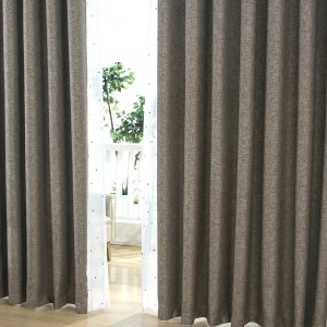 Regent Linen Style Dark Grey Curtain 1