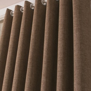 Regent Linen Style Light Coffee Curtain 7