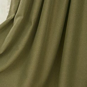 Regent Linen Style Olive Green Curtain 4