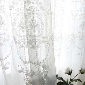 Royal Embroidered White Voile Curtain 3