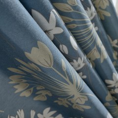 Breeze Powder Blue Floral Curtain 6