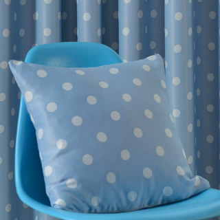 Classic Blackout Blue Polka Dot Curtain 8