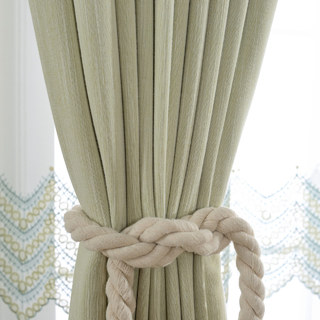 Cozy Subtle Textured Blackout Sage Green Curtain 4