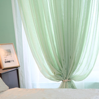 Notting Hill Luxury Sage Green Voile Curtain 2
