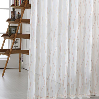 Wave Some Magic Ivory Voile Curtain 3