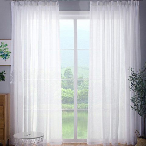 Smarties Brilliant White Soft Sheer Voile Curtain 1