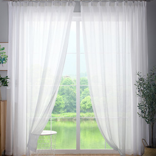 Smarties Brilliant White Soft Sheer Voile Curtain 2