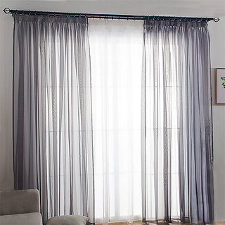 Smarties Grey Soft Sheer Voile Curtain