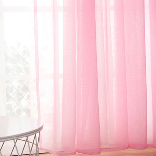 Smarties Rose Pink Soft Sheer Voile Curtain 2