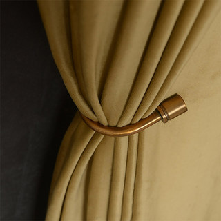 Fine Mustard Yellow Gold Velvet Curtains 1