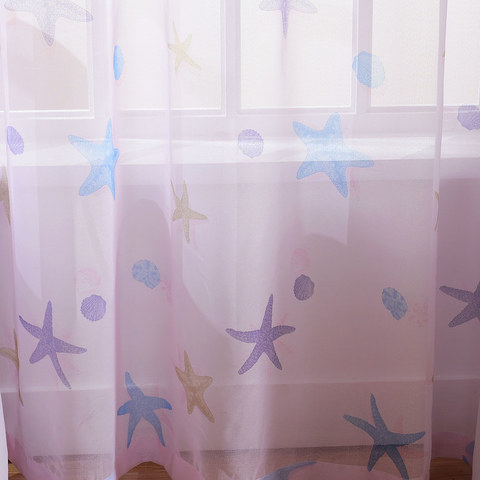 Starfish Baby Pink Sheer Voile Curtain 1