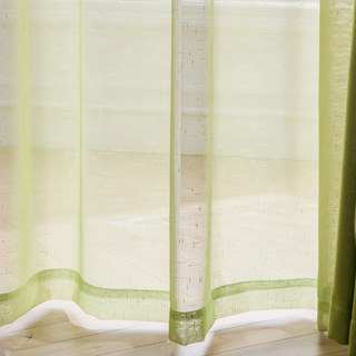The Perfect Blend Ombre Lime Green Textured ​Sheer Voile Curtain 4