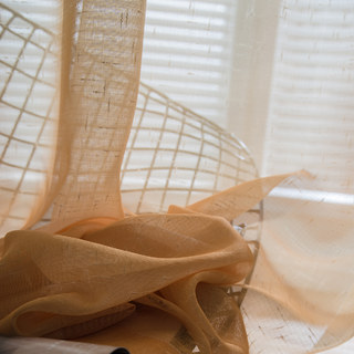 The Perfect Blend Ombre Yellow Textured ​Sheer Voile Curtain 2
