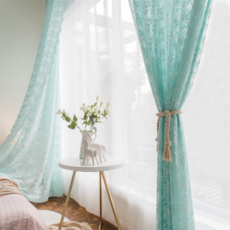 Lace Curtain Posey Pastel Green Net Curtains
