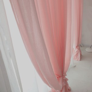 Luxe Pale Dusky Pink Voile Curtain 3