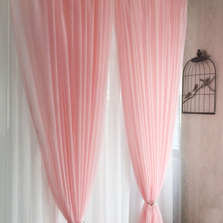 Luxe Pale Dusky Pink Voile Curtain 2