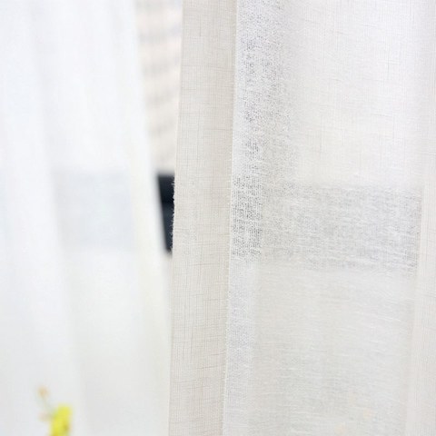 A Touch of Sunshine Cotton White Voile Curtain 1