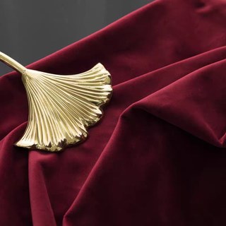 Premium Roses and Wine Burgundy Red Velvet Curtain 8
