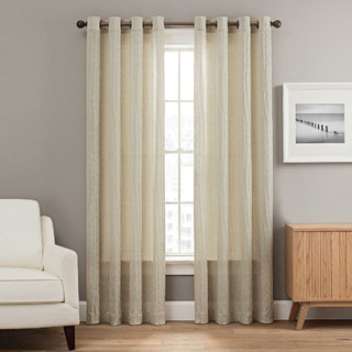 Candy Crushed Voile Curtain Cream Colour 1