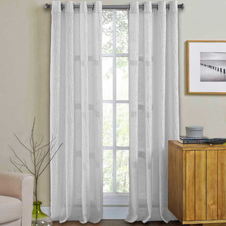 Candy Crushed Voile Curtain White Colour 1
