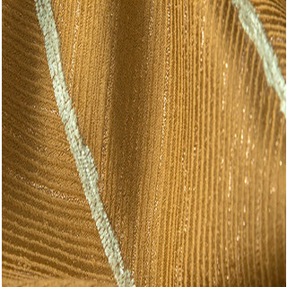 New Look Luxury Art Deco Herringbone Mustard Yellow Gold Sparkle Curtain 4