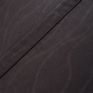 Rippled Waves Superthick Dark Grey 100% Blackout Curtain