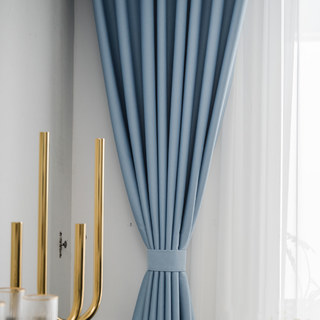 Superthick Baby Blue Blackout Curtain 8