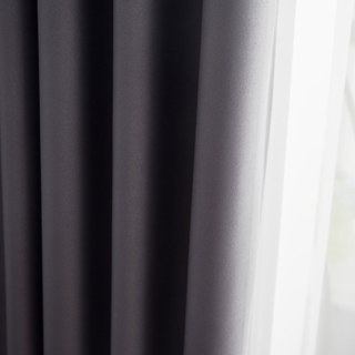 Superthick Light Grey 100% Blackout Curtain 7