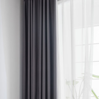 Superthick Light Grey 100% Blackout Curtain 4