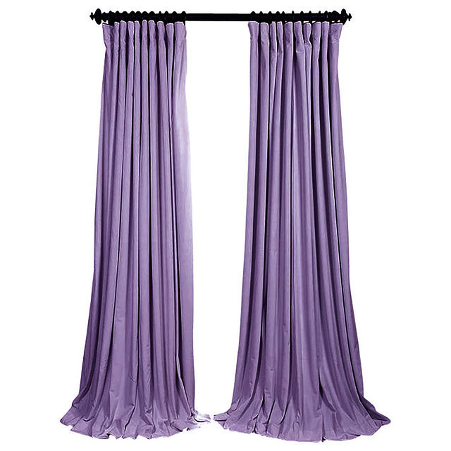 Purple velvet curtains deals